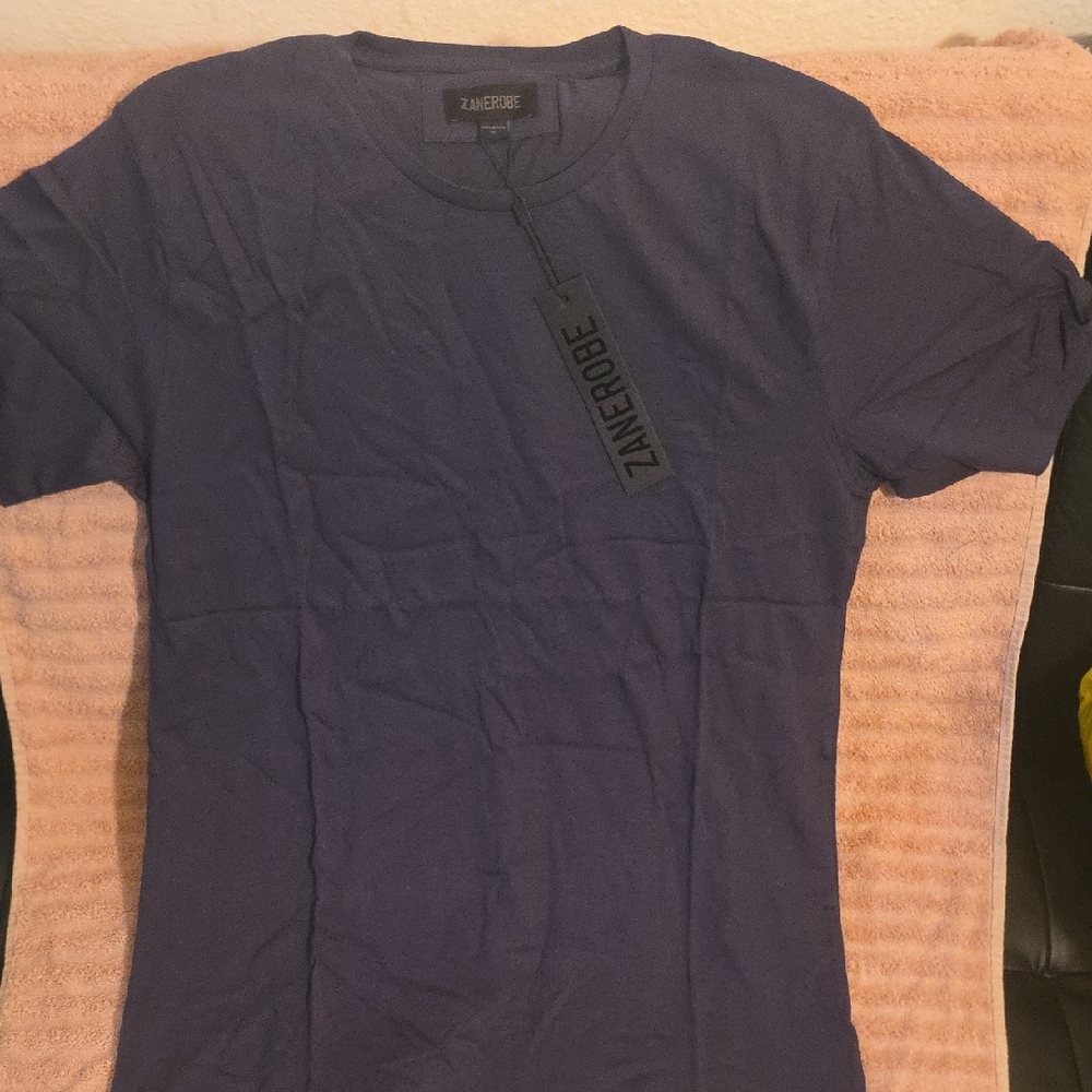 Zanerobe Blue Short Sleeve Crew Neck Tee